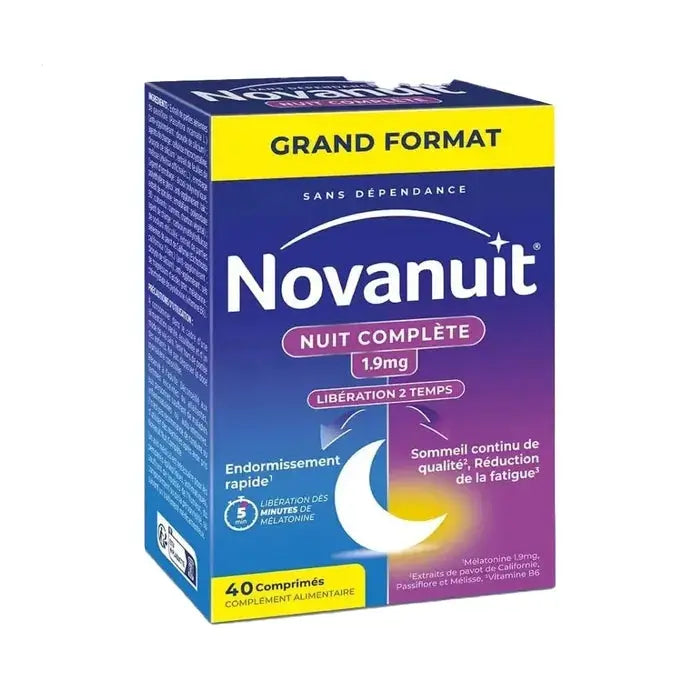 NOVANUIT Nuit Complète 1,9 mg – 40 comprimés Lariboisière Shop