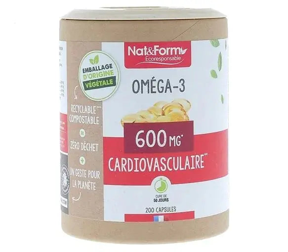 Nat & Form - Oméga-3 en capsules - 200 gélules Lariboisière Shop