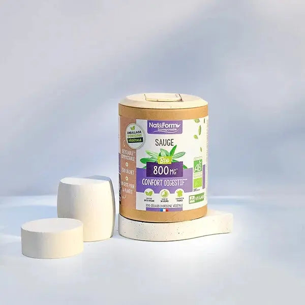Nat & Form - Sauge Bio en gélules - 60 gélules Lariboisière Shop