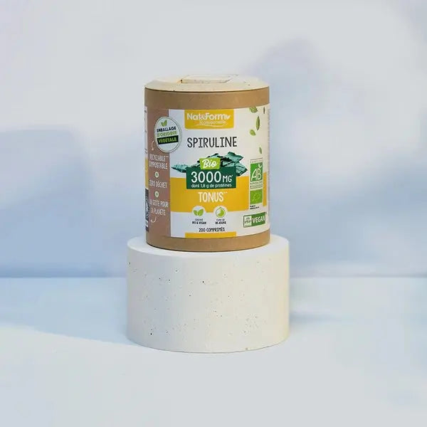 Nat & Form - Spiruline Bio en comprimés - 200 comprimés Lariboisière Shop