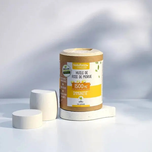 Nat & Form - Huile de foie de morue en capsules - 60 capsules Lariboisière Shop