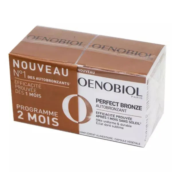 OENOBIOL - PERFECT BRONZE Autobronzant Lot de 2x 30 Capsules - Préparateur Solaire, Perfecteur de Bronzage Lariboisière Shop