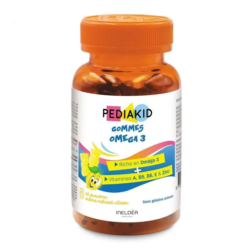 PEDIAKID Gommes Oméga 3 Citron 60 Oursons Lariboisière Shop