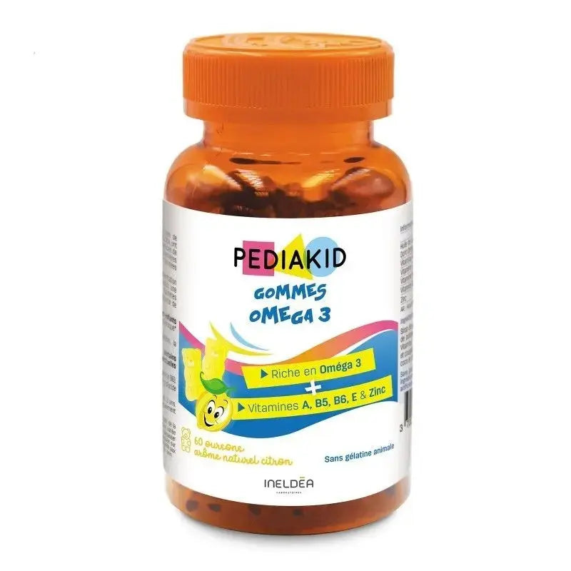 PEDIAKID Gommes Oméga 3 Citron 60 Oursons Lariboisière Shop