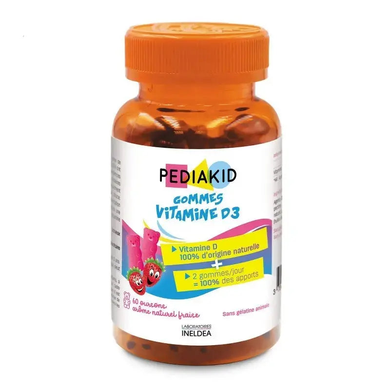PEDIAKID Gommes Vitamine D3 60 Oursons Lariboisière Shop
