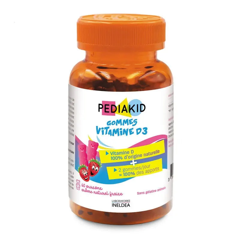 PEDIAKID Gommes Vitamine D3 60 Oursons Lariboisière Shop
