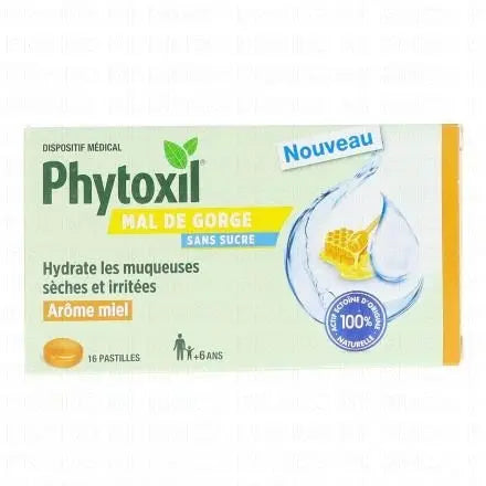 PHYTOXIL Gorge Irritée Miel – 16 Pastilles Lariboisière Shop