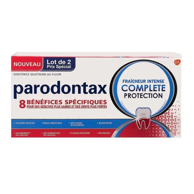 Parodontax Dentifrice Fraîcheur Intense 2 x 75 ml Lariboisière Shop