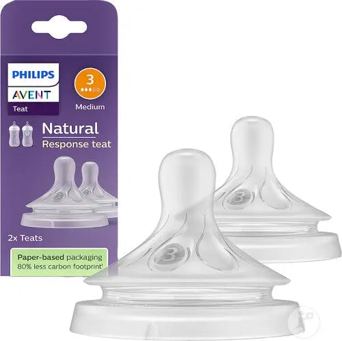 Philips Avent Lot de 2 tétines Natural Response débit 3 – 1 mois et + Lariboisière Shop