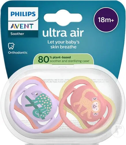 Philips Avent Ultra Air Jour – Lot de 2 sucettes 18 mois et + Lariboisière Shop