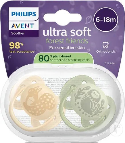 Philips Avent Ultra Soft Jour – Lot de 2 sucettes 6 à 18 mois Lariboisière Shop
