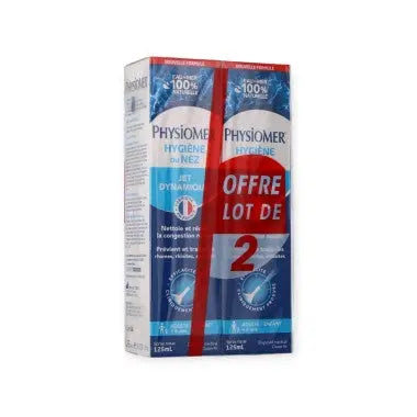 Physiomer Hygiène du Nez Jet Dynamique Lot de 2 (2 × 125 ml) Lariboisière Shop