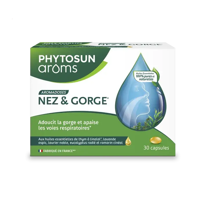 Phytosun - aroms Aromadoses - Nez et Gorge - 30 capsules Lariboisière Shop
