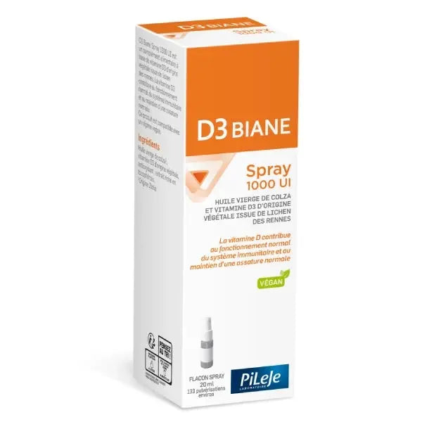 Pileje - D3 Biane Spray 1000 UI - Vitamine D - 20ml Lariboisière Shop