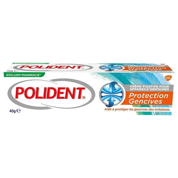 Polident - PROTECTION GENCIVES - Crème Fixative Pour Appareils Dentaires - 40g Lariboisière Shop