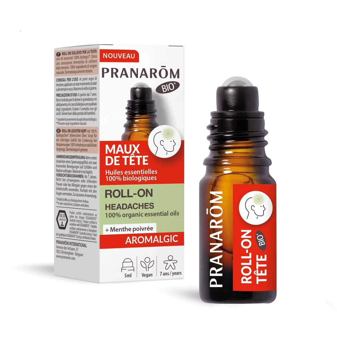 Pranarôm Aromalgic Roller Maux de Tête Bio 5 ml Lariboisière Shop