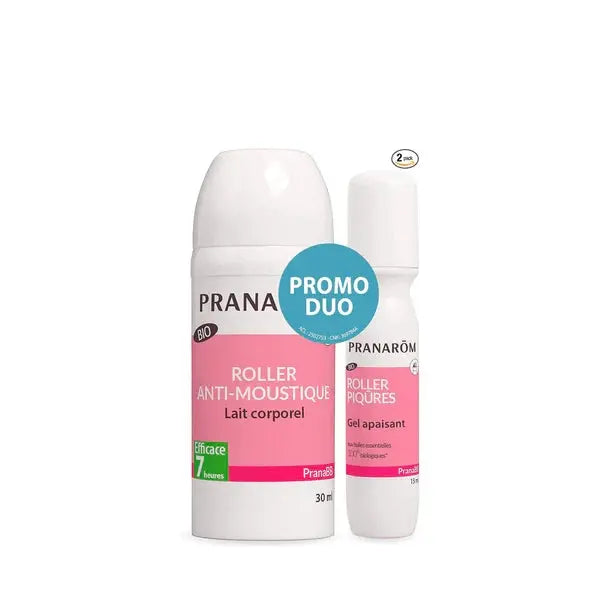 Pranarom - Duo Roller anti-moustiques + Roller après-piqûres pour bébé - Bio Lariboisière Shop