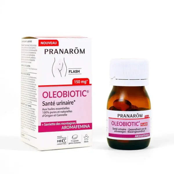 Pranarom - Oleobiotic santé urinaire FLASH - 15 capsules Lariboisière Shop