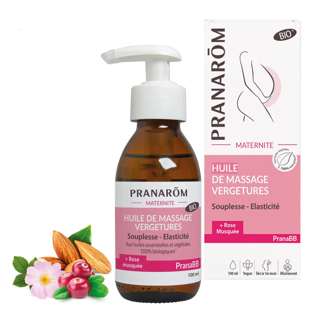 Pranarôm PranaBB Huile de Massage Vergetures Bio 100 ml Lariboisière Shop