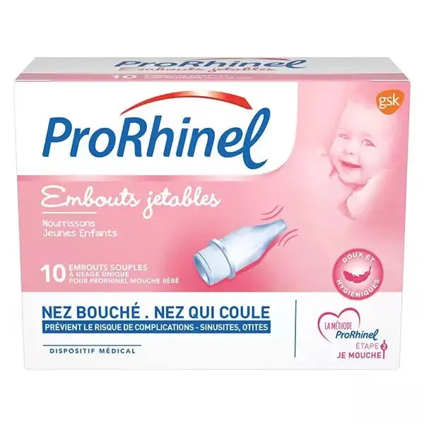 Prorhinel - Embouts Jetables Souples Mouche Bébé - 10 Embouts Lariboisière Shop