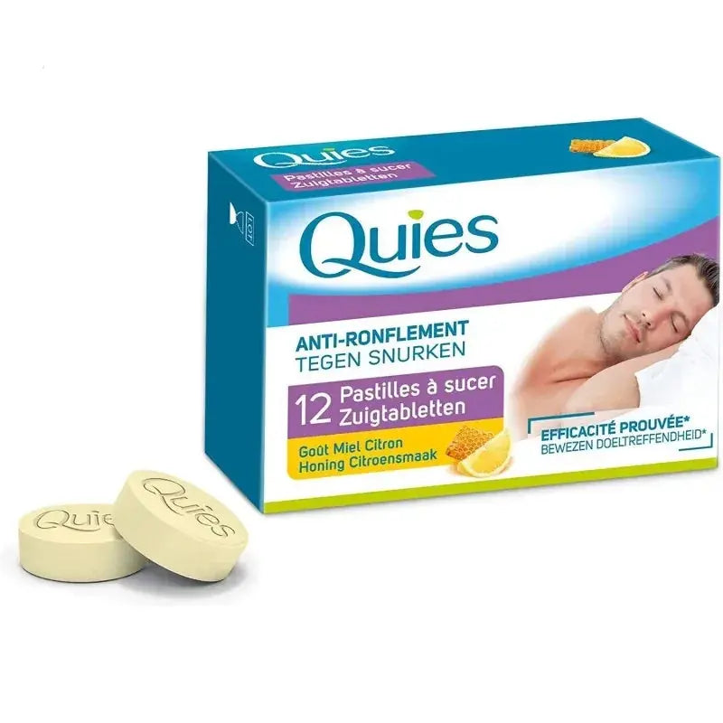 Quies - Pastilles Anti-ronflement Miel Citron - X12 Lariboisière Shop