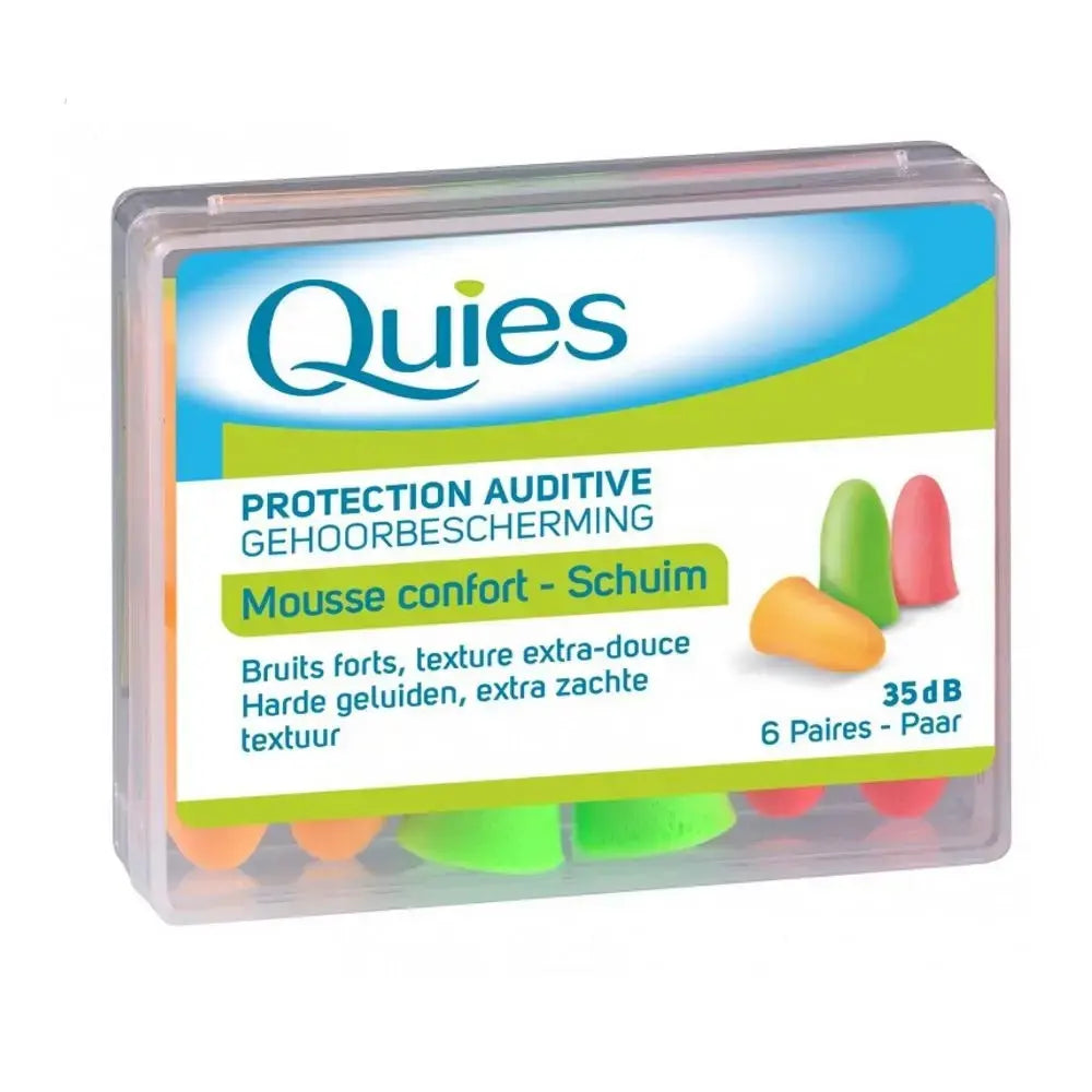 Quies - Protection Auditive Mousse Confort - 6 Paires Lariboisière Shop