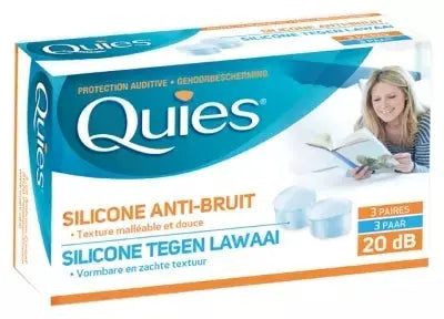 Quies - Protection Auditive Silicone Anti-Bruit - 6 Paires Lariboisière Shop