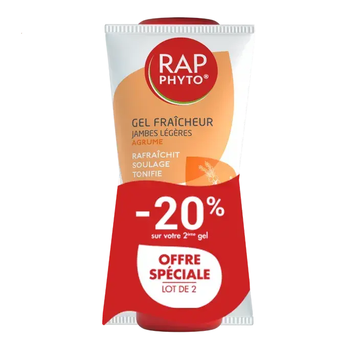 Rap Phyto - Gel Fraîcheur Jambes Légères Agrume - 2x150ml Lariboisière Shop