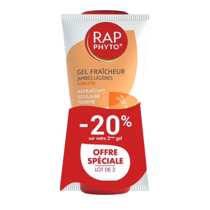 Rap Phyto - Gel Fraîcheur Jambes Légères Agrume - 2x150ml Lariboisière Shop