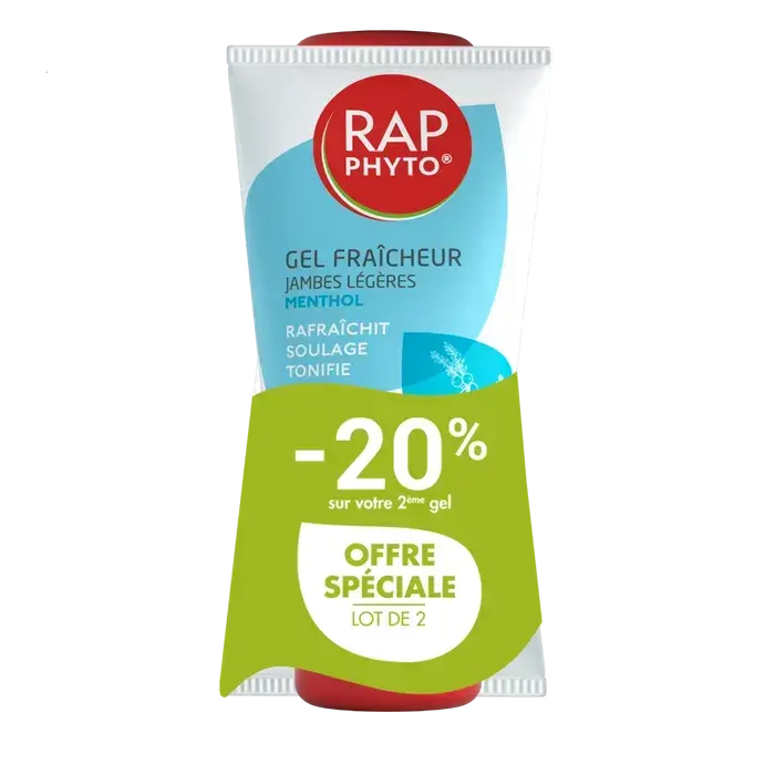Rap Phyto - Gel Fraîcheur Jambes Légères Parfum Menthol - 2x150ml Lariboisière Shop