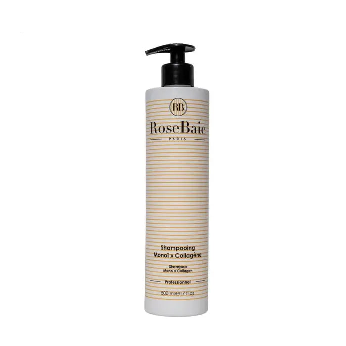 Rosebaie MONOÏ - Shampooing Monoï x Collagène - Tous Types de Cheveux, 500ml Lariboisière Shop