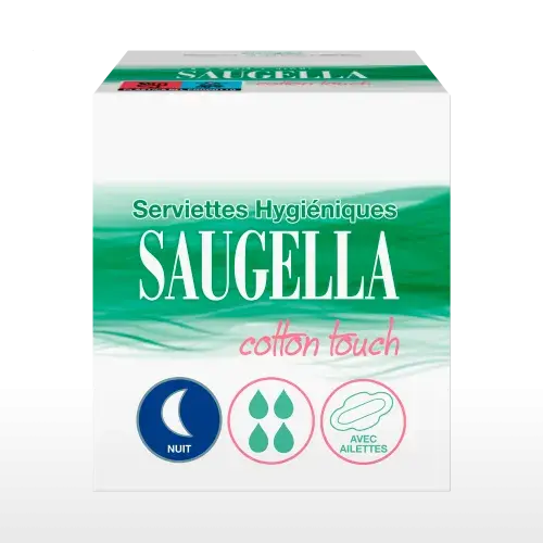 SAUGELLA - Cotton Touch Nuit - 12 serviettes Lariboisière Shop