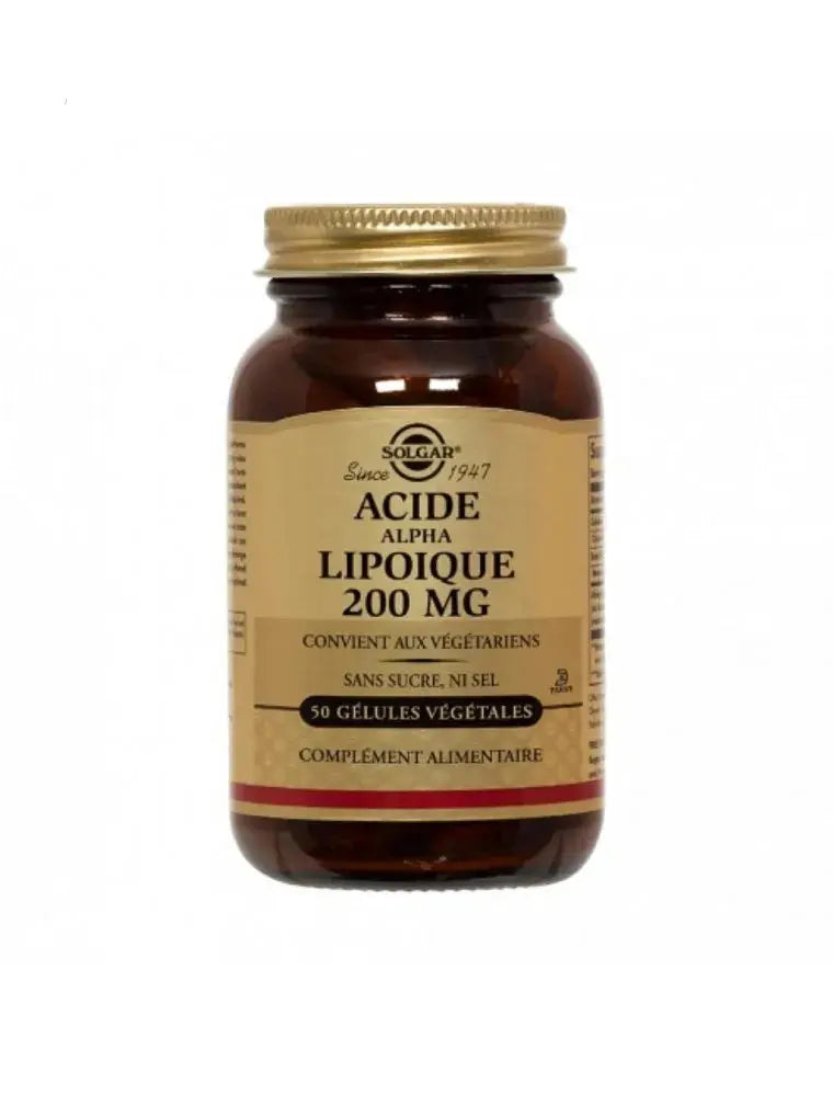 SOLGAR ACIDE ALPHA-LIPOIQUE 200mg Lariboisière Shop