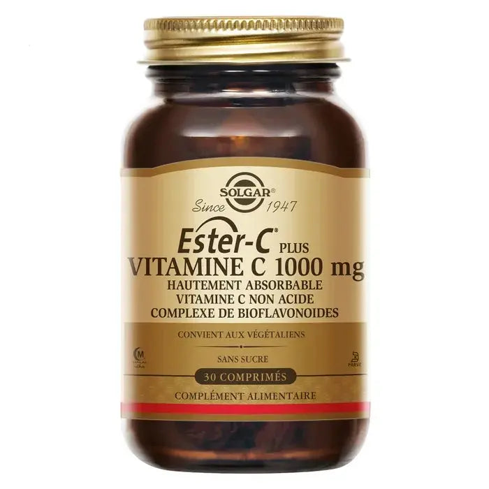 SOLGAR Ester-C® Plus 1000 mg – 30 Comprimés Lariboisière Shop