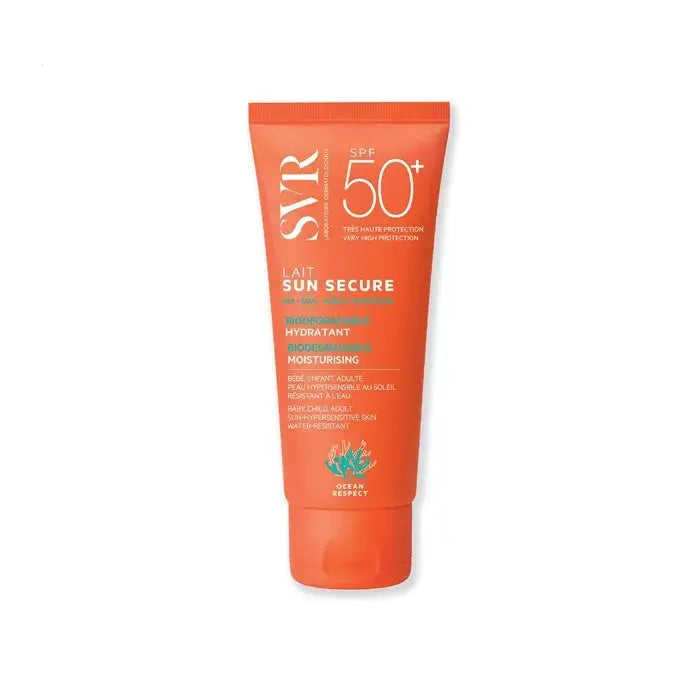 SVR - SUN SECURE - Lait Solaire Hydratant Biodégradable SPF50+ - Visage et Corps - Peaux Normales à Sèches - 100ml Lariboisière Shop