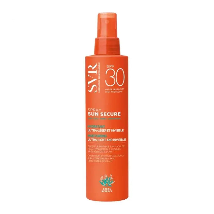 SVR - SUN SECURE - Spray Solaire Hydratant Invisible SPF30 - Visage et Corps - Peaux Sensibles - 200ml Lariboisière Shop