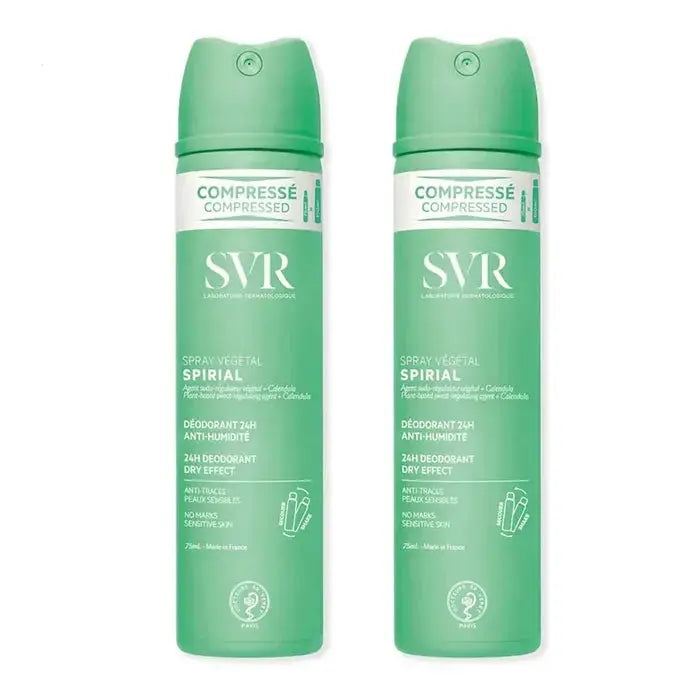 SVR Spirial Spray Végétal Déodorant 24 h Lot de 2 × 75 ml Lariboisière Shop