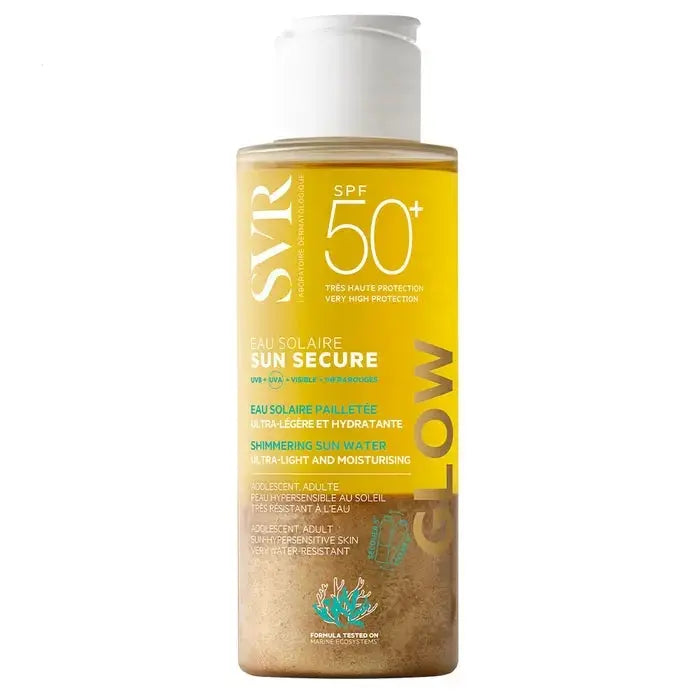 SVR Sun Secure Eau Solaire Glow SPF50+ 100 ml – Eau solaire illuminatrice haute protection Lariboisière Shop