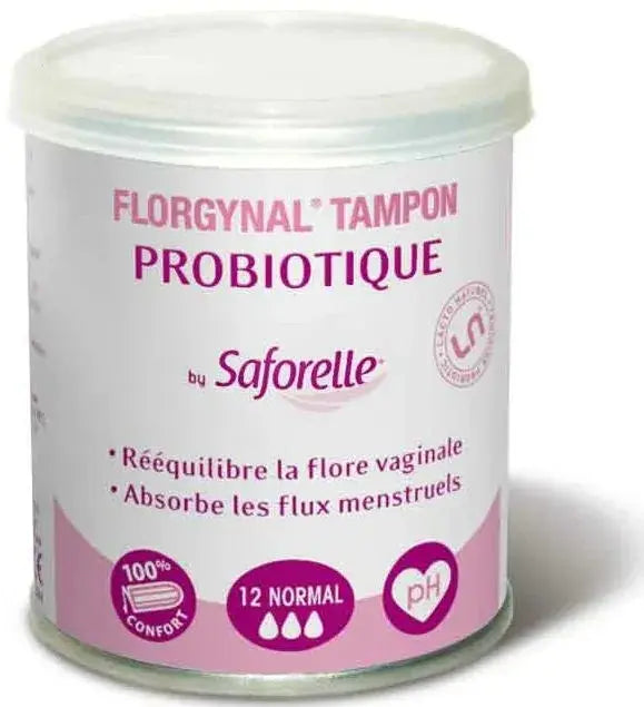 Saforelle - Florgynal Tampon Probiotique Normal - 12 tampons Lariboisière Shop