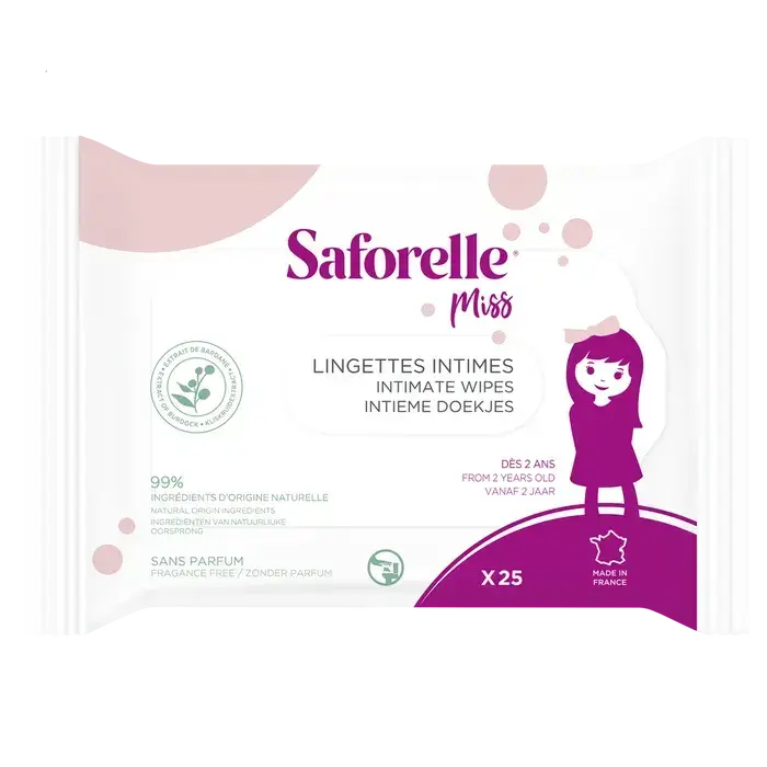Saforelle MISS - Lingettes Intimes - 25 lingettes Lariboisière Shop