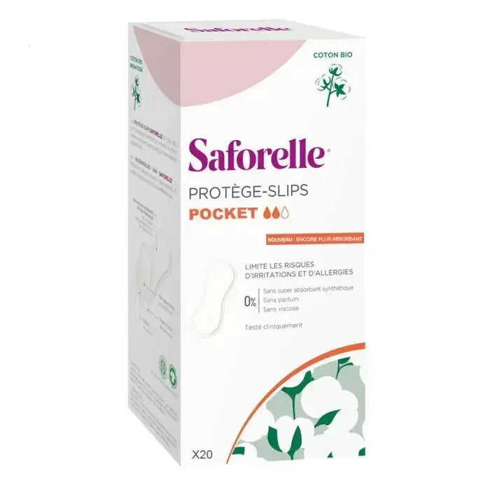 Saforelle - Protège-Slips Pocket Coton Bio - 20 Unités Lariboisière Shop