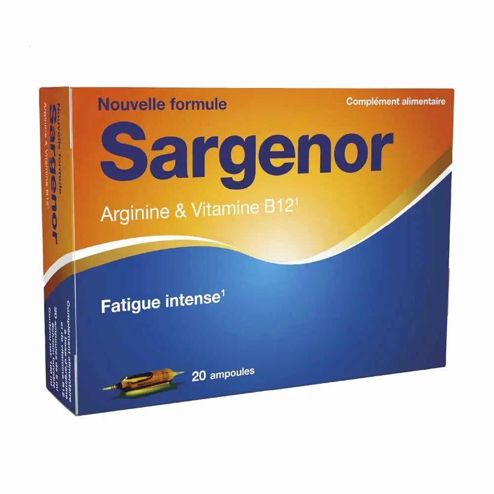 Sargenor - Arginine et Vitamine B12 - 20 Ampoules Lariboisière Shop