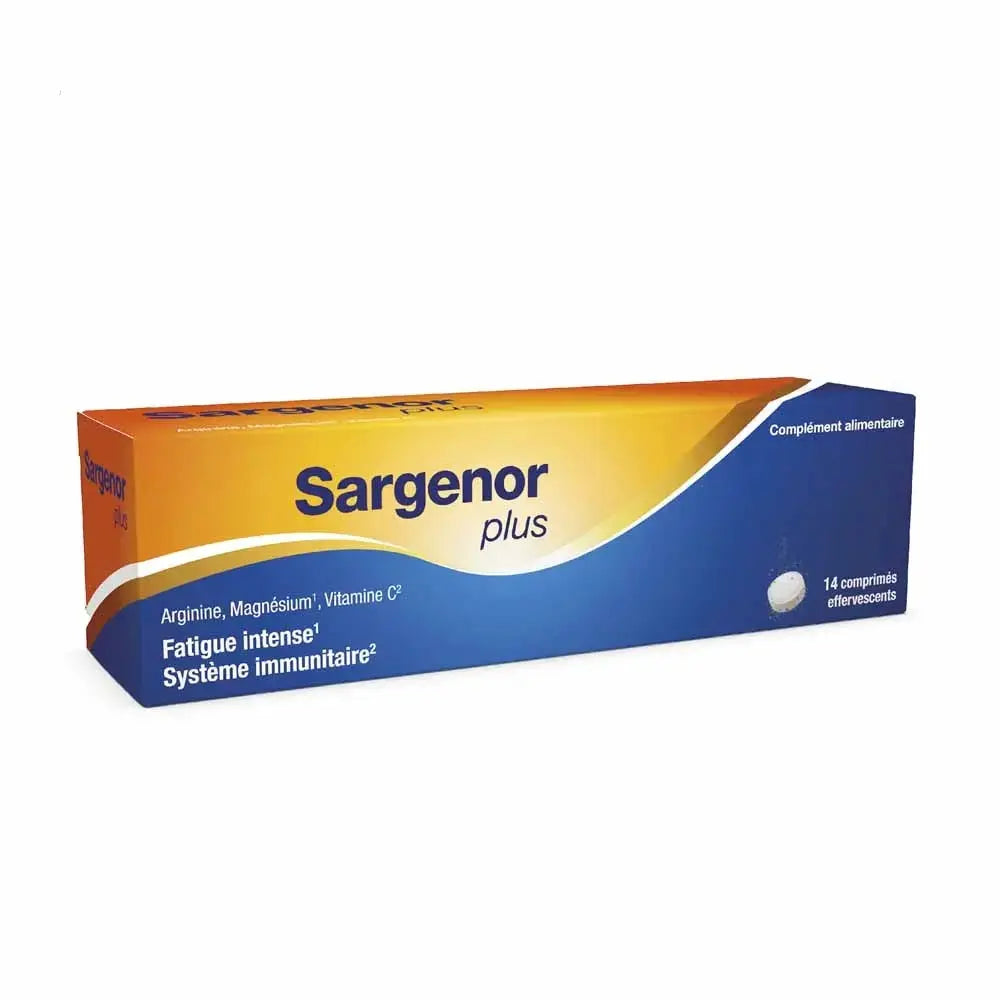 Sargenor Plus - Arginine Magnésium Vitamine C 14 - Comprimés Effervescents Lariboisière Shop