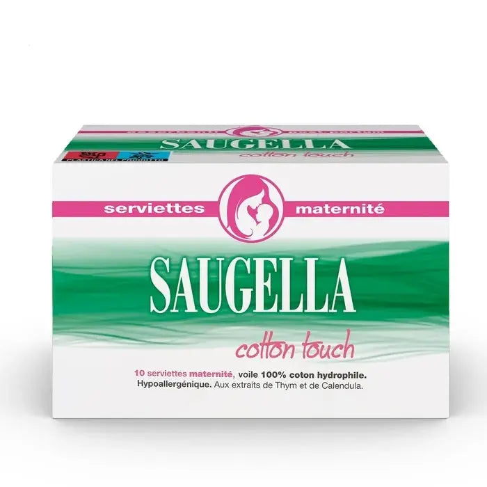Saugella - COTTON TOUCH - Serviettes Maternité - 10 Serviettes Lariboisière Shop