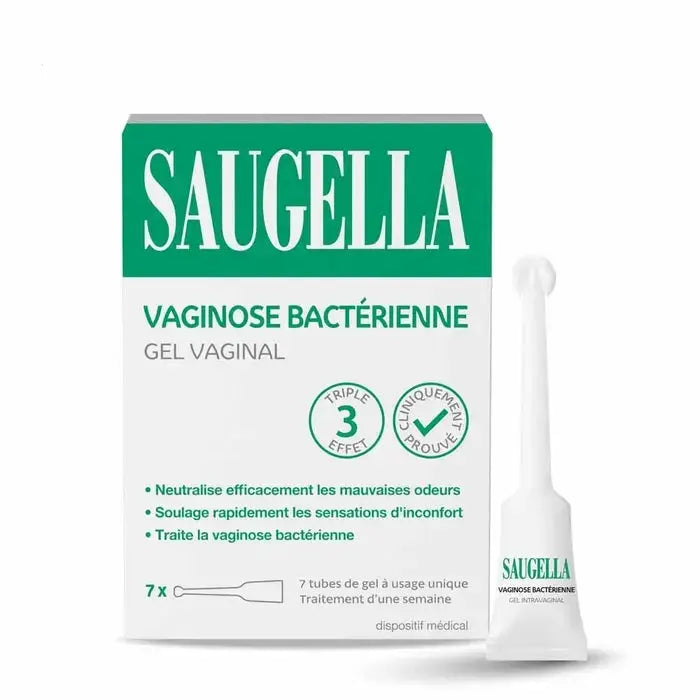 Saugella - Gel Triple effet Traitement Vaginose Bactérienne - 7 tubes applicateurs Lariboisière Shop
