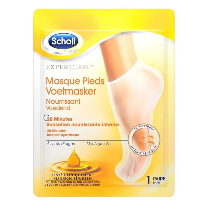 Scholl EXPERTCARE - Masque Pieds Nourrissant Intense à l'Huile d'Argan - 1 Paire Lariboisière Shop