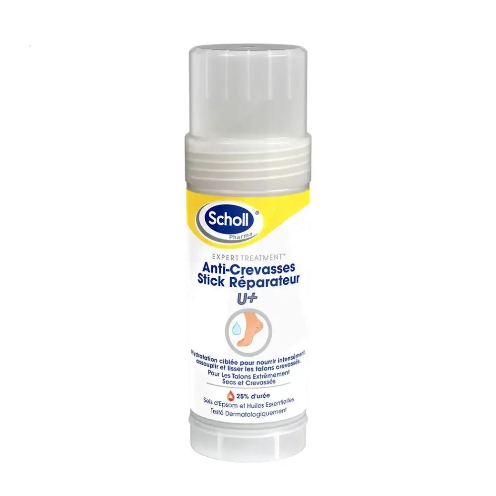 Scholl Stick Anti-Crevasses U+ Urée 25 % – Soin Réparateur Intensif pour Talons Très Secs et FissurE Lariboisière Shop