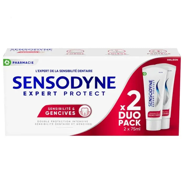 Sensodyne - SENSIBILITÉ & GENCIVES - Dentifrice Menthe Fraîche - 2x75ml Lariboisière Shop