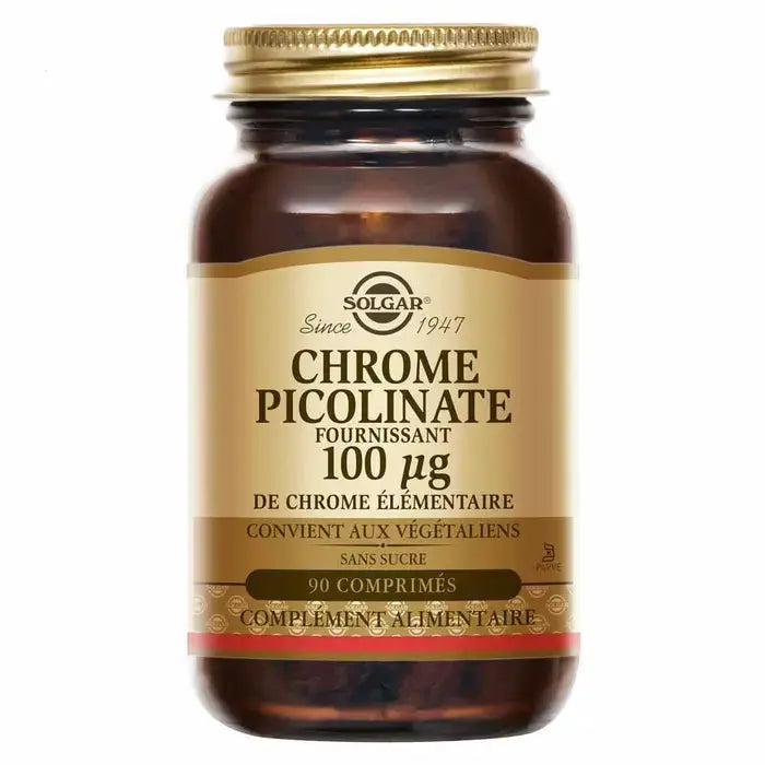 Solgar Chromium Picolinate 100 µg – 90 comprimés Lariboisière Shop