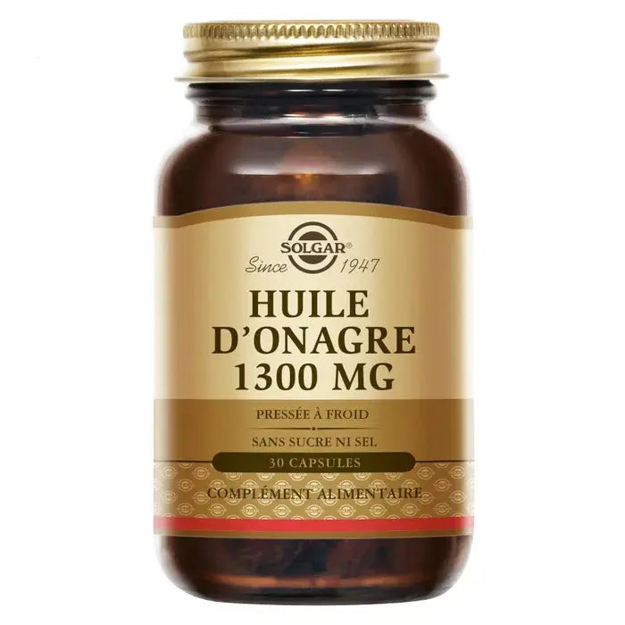Solgar Huile d’Onagre 1300 mg – 30 capsules Lariboisière Shop